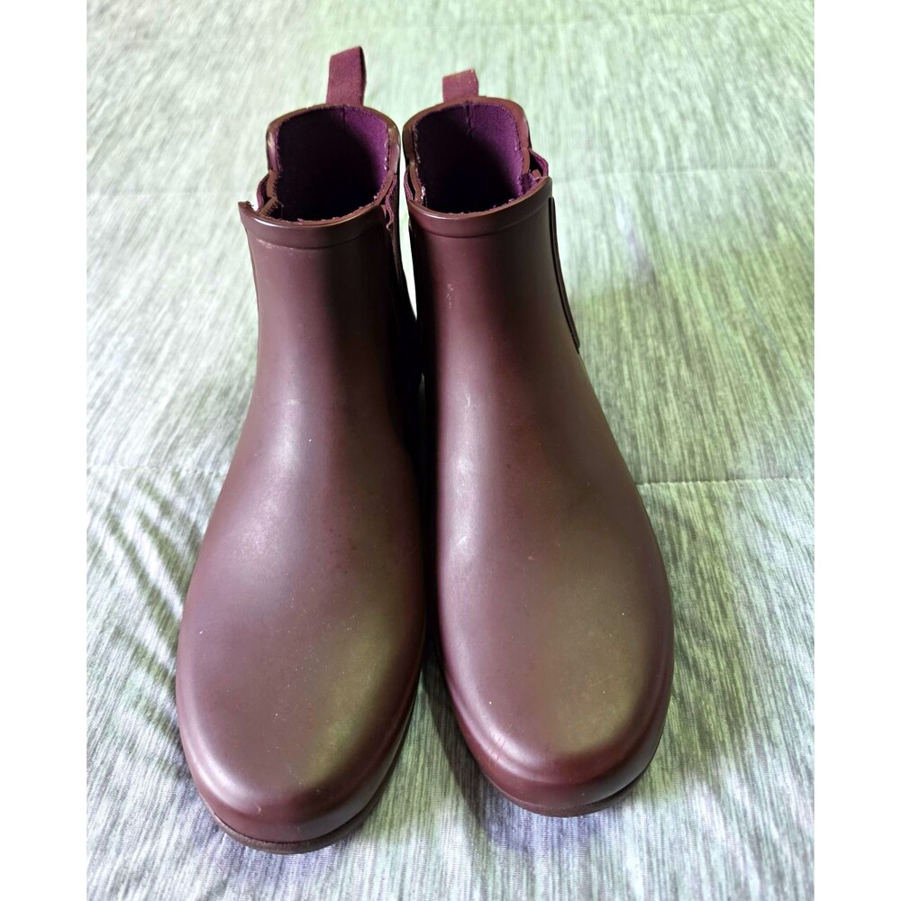 Hunter Original Chelsea Women’s Waterproof Purple Rubber Ankle Boots US 8 EU 39